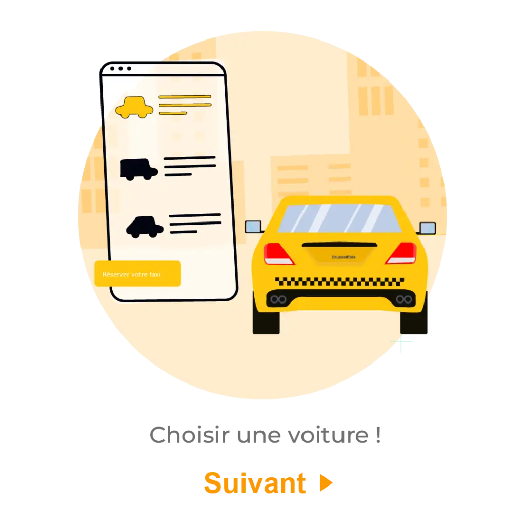 Icône étape deux de réservation taxi : sélection