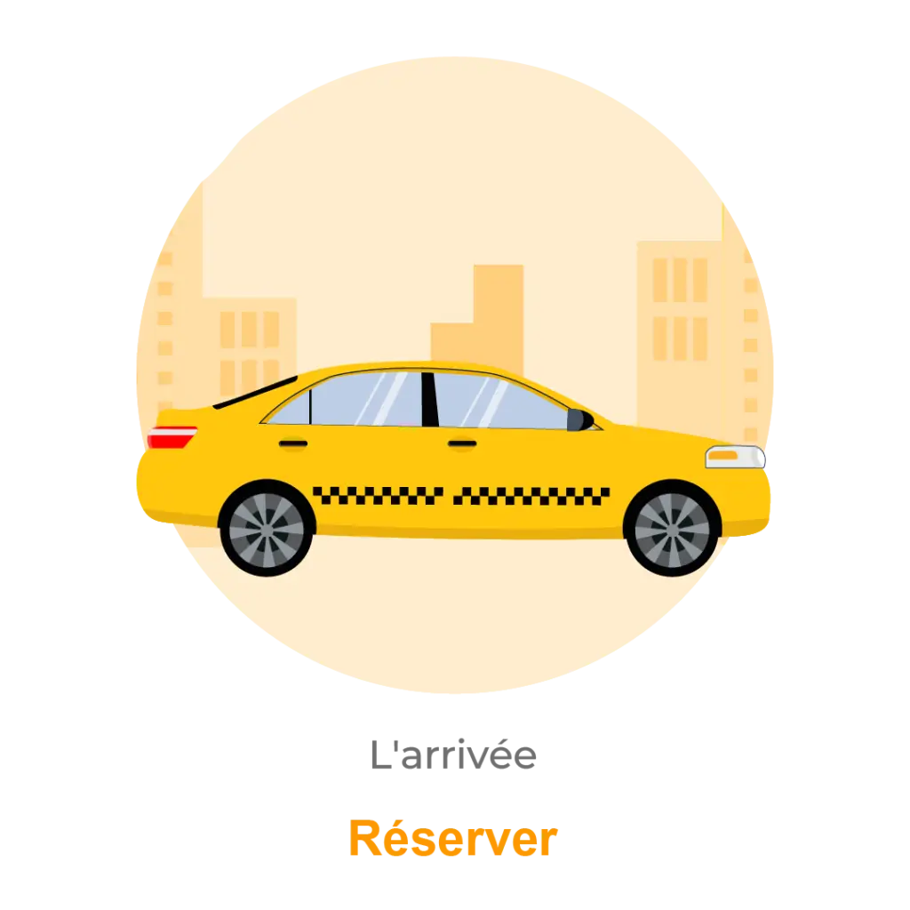 Icône étape trois de réservation taxi : confirmation